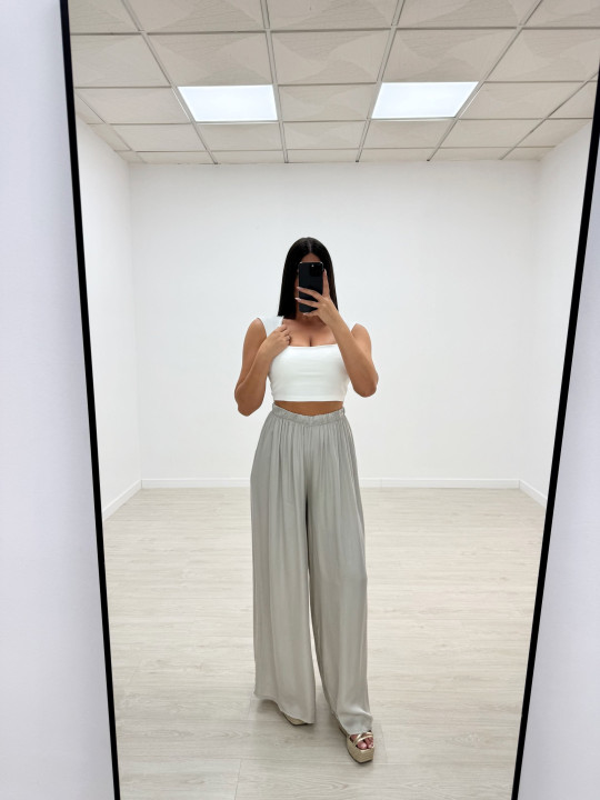 PANTALÓN FLUIDO SATINANDO PERLA